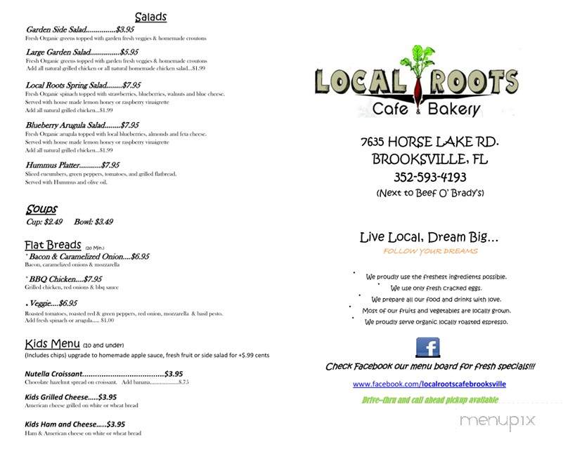 Local Roosts Cafe & Bakery - Brooksville, FL menu_pic