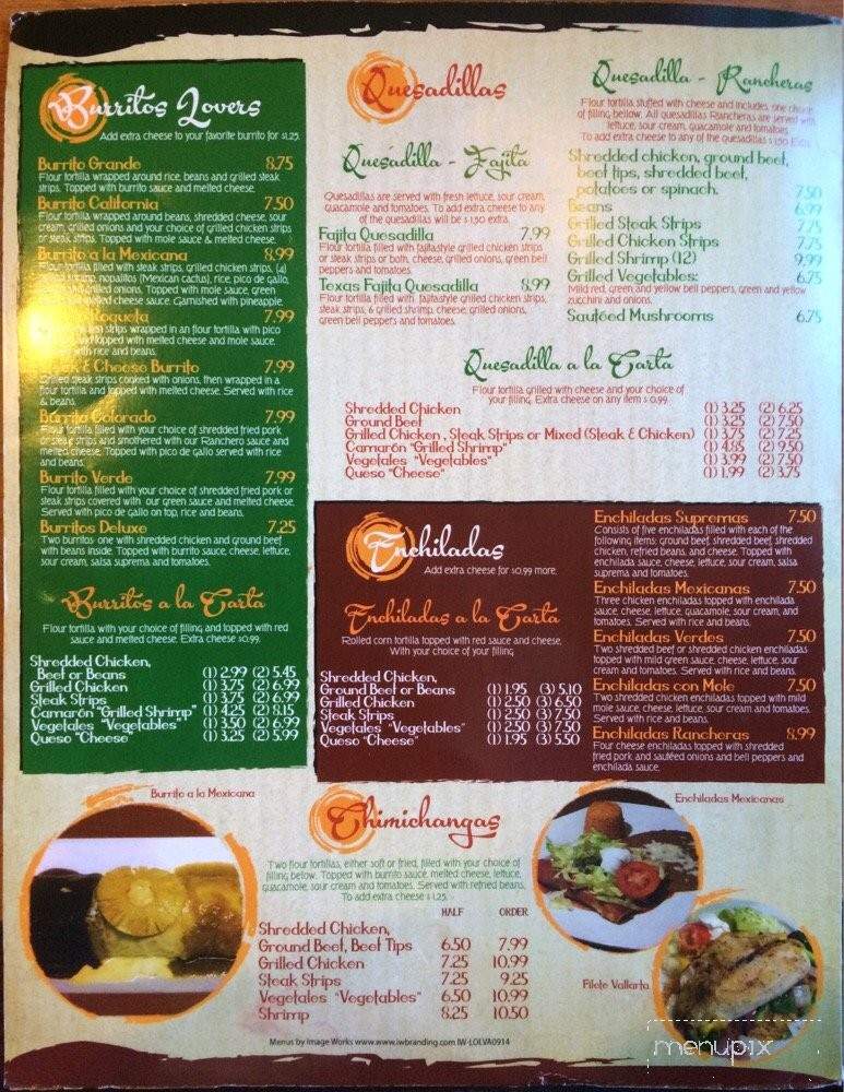 Lolas - Lynchburg, VA menu_pic