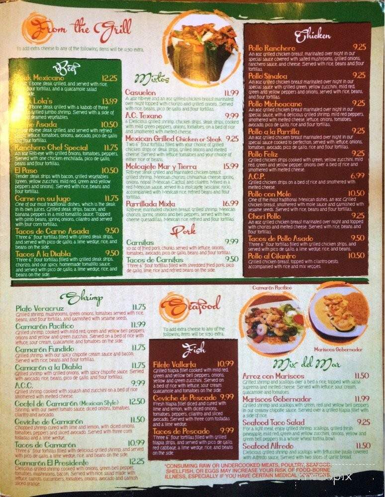 Lolas - Lynchburg, VA menu_pic