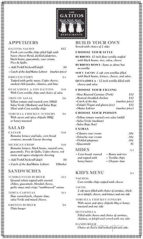 Los Gatitos - Block Island, RI menu_pic