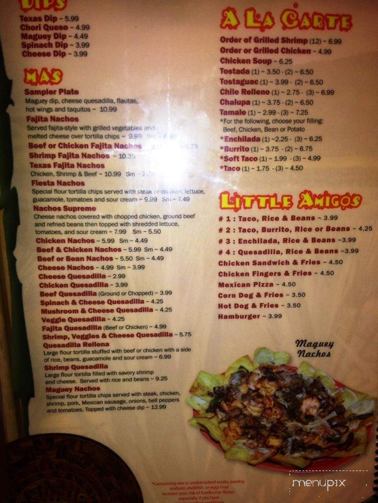 Los Maguey Mexican Restaurant - Tunnel Hill, GA menu_pic