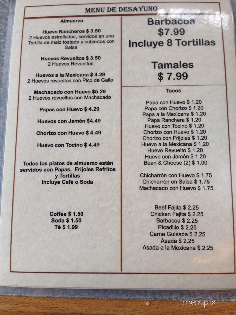Los Nogales - San Antonio, TX menu_pic