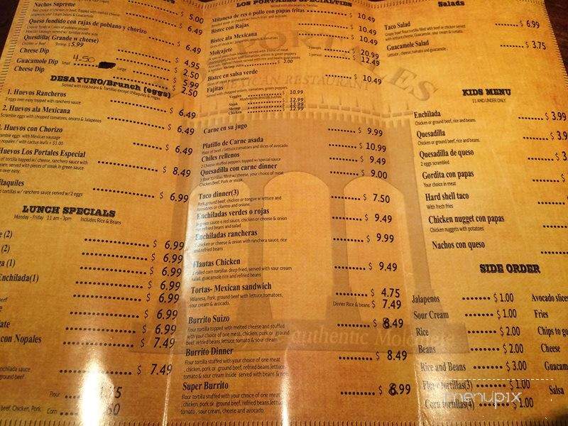 Los Portales Restaurant - Cudahy, WI menu_pic