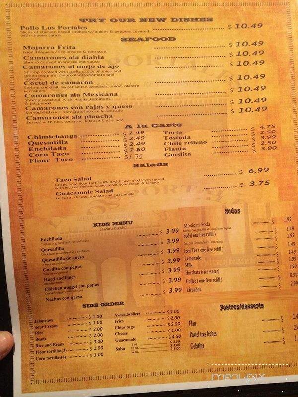 Los Portales Restaurant - Cudahy, WI menu_pic