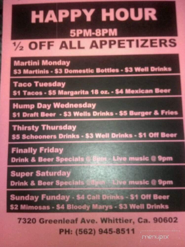 Lounge Ultra Bar - Whittier, CA menu_pic