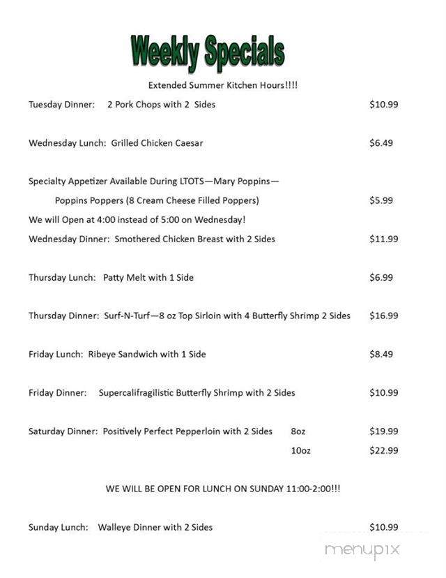 Lucky's Food and Spirits - Sullivan, IL menu_pic