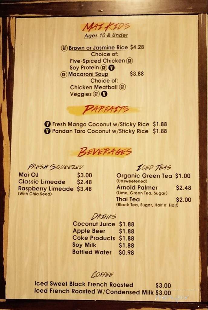 Mai Bun Mee - Salt Lake City, UT menu_pic