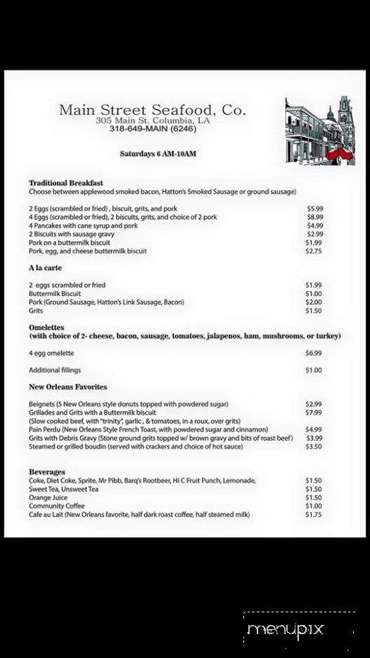 Main Street Seafood - Columbia, LA menu_pic