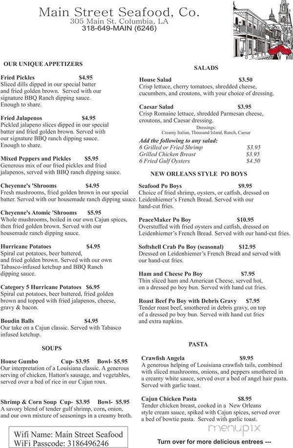 Main Street Seafood - Columbia, LA menu_pic