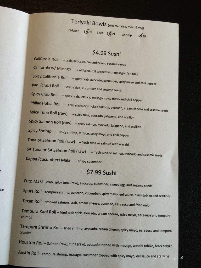 Maki House Sushi - San Antonio, TX menu_pic