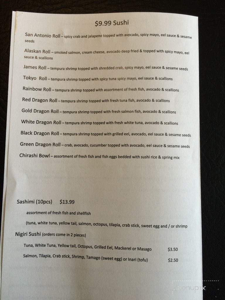Maki House Sushi - San Antonio, TX menu_pic