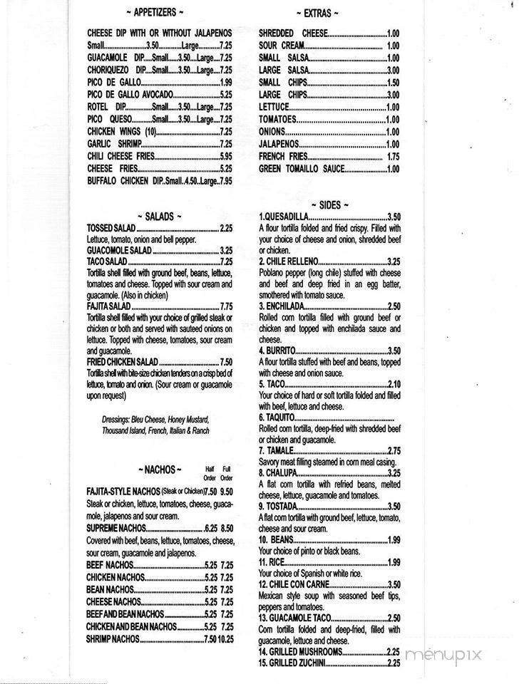 Maria's Cantina - Prattville, AL menu_pic