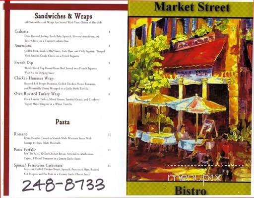 Market Street Bistro - Kingston, TN menu_pic