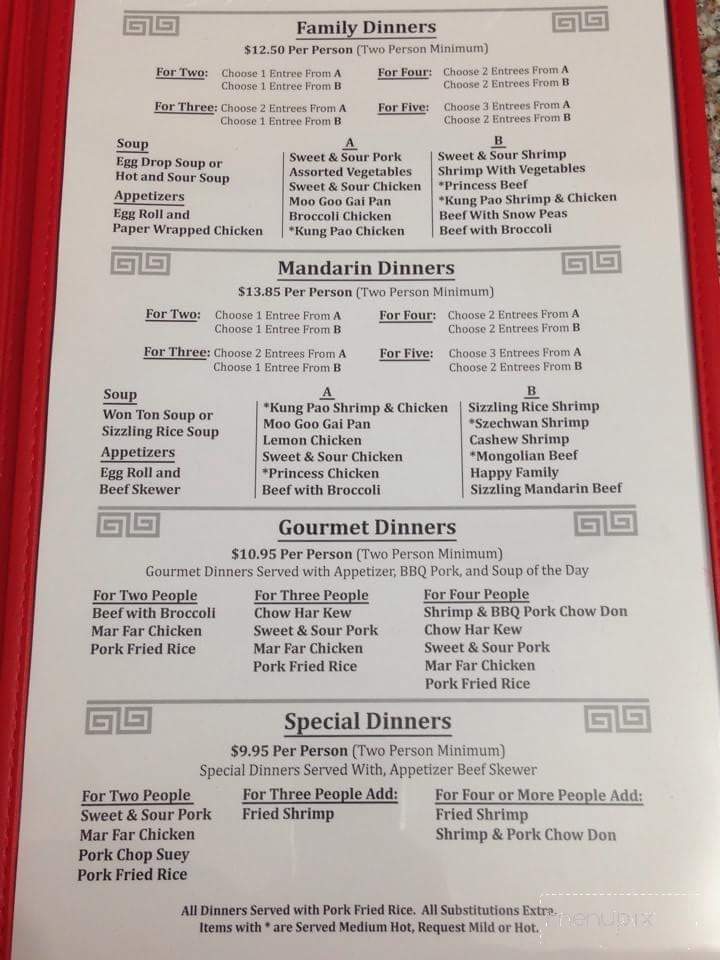 Ma's Garden Restaurant - Coos Bay, OR menu_pic