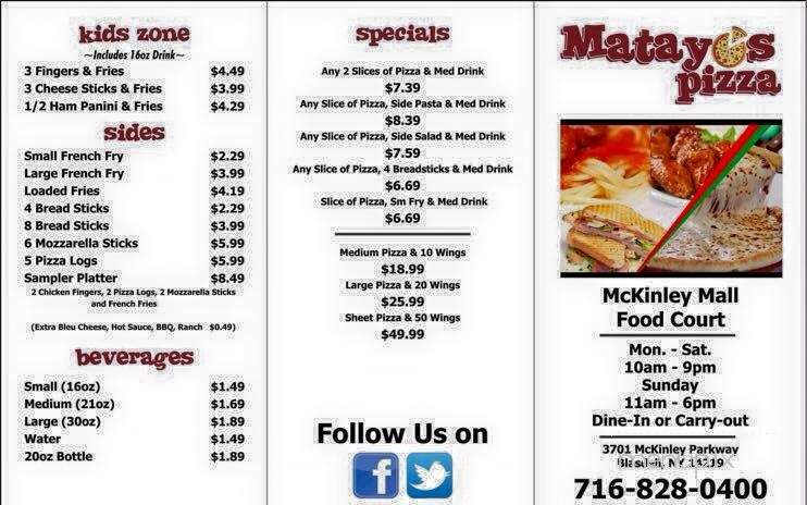 Matayo's Pizza - Buffalo, NY menu_pic