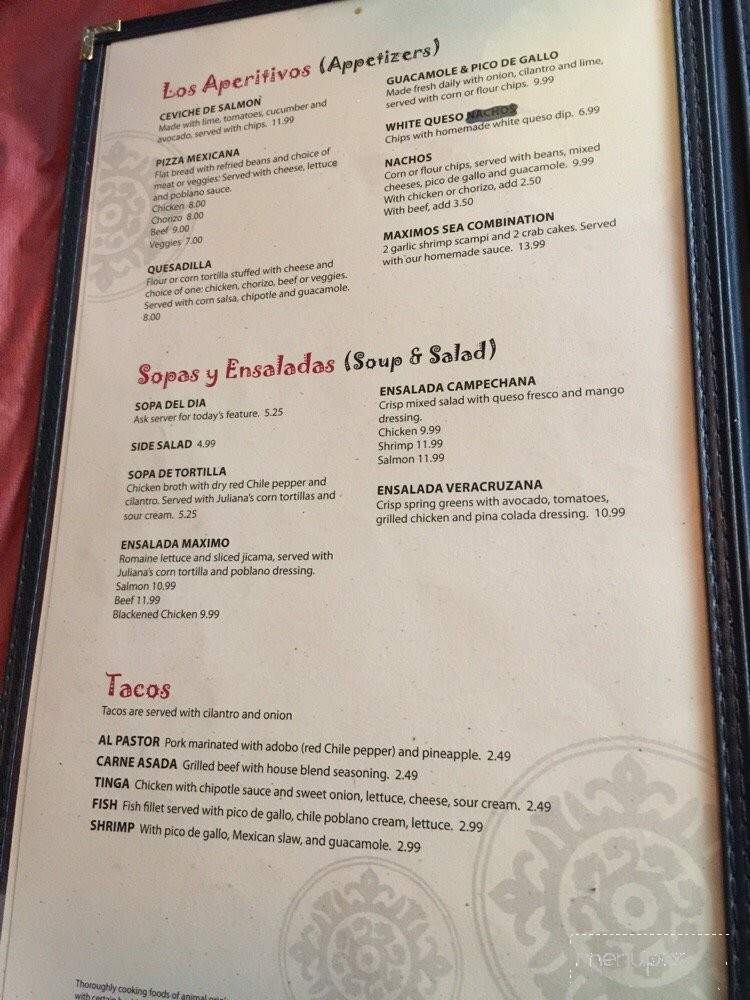 Maximo's Cantina - Omaha, NE menu_pic