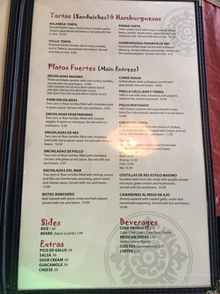 Maximo's Cantina - Omaha, NE menu_pic