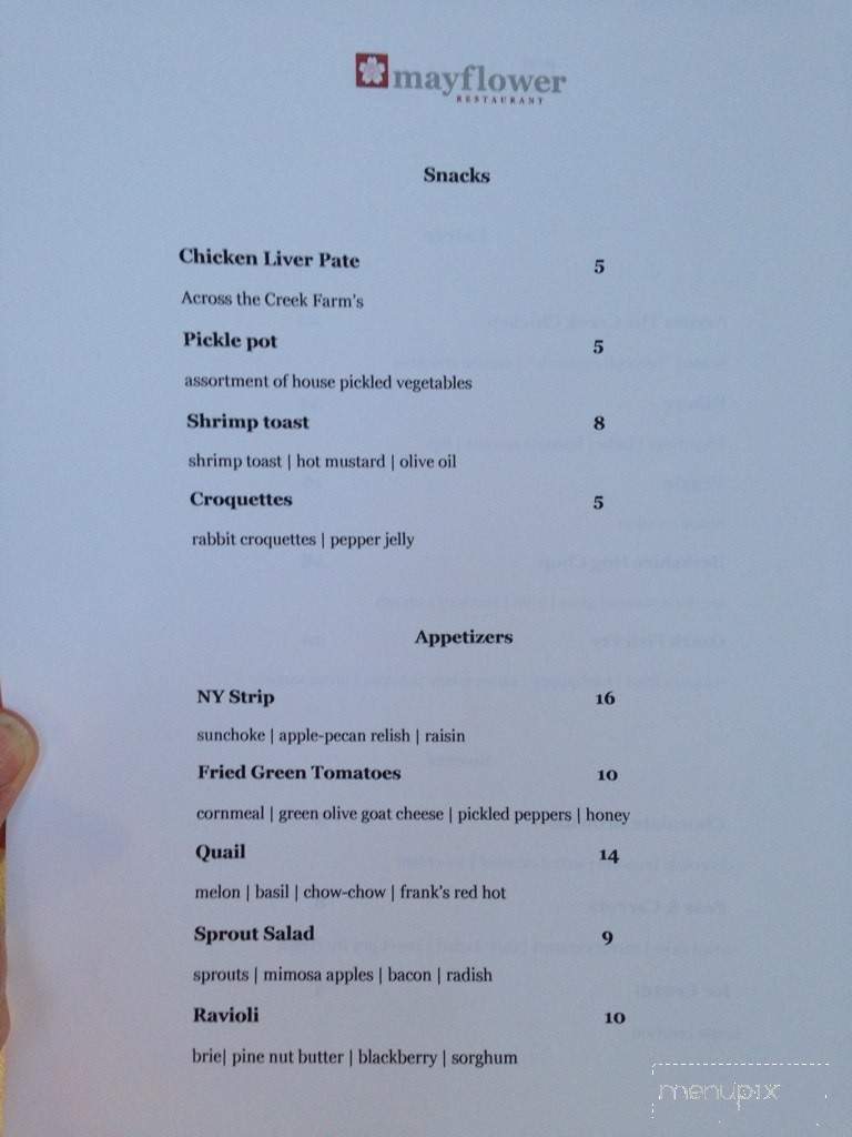 Mayflower - Fayetteville, AR menu_pic