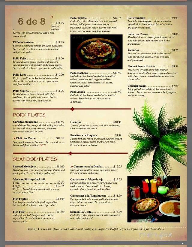 Mazatlan Mexican Restaruant - Oconomowoc, WI menu_pic