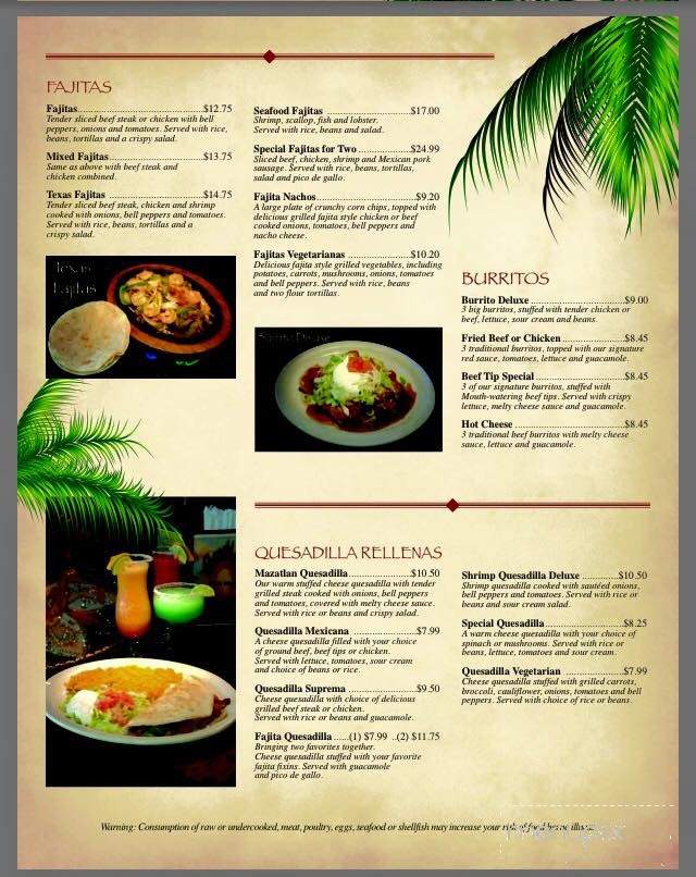 Mazatlan Mexican Restaruant - Oconomowoc, WI menu_pic