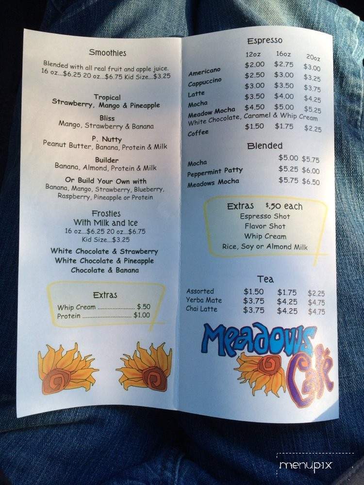 Meadows Cafe - Redway, CA menu_pic