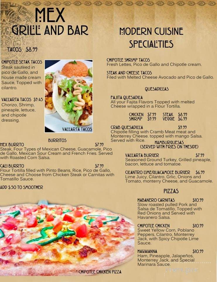 Mex Grill and Bar - Wilson, NC menu_pic