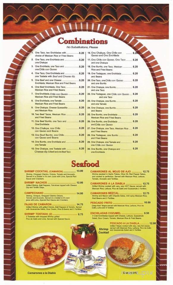 Mezcal Mexican Bar and Grill - Dewitt, IA menu_pic