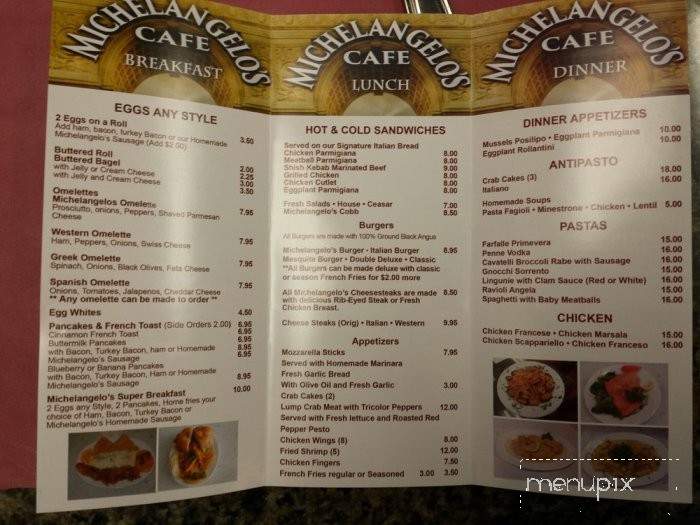 Michelangelo's Cafe - New Rochelle, NY menu_pic