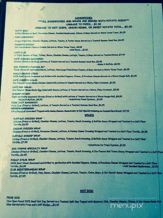 Mid Towne Cafe - Springfield, SC menu_pic