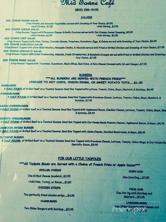 Mid Towne Cafe - Springfield, SC menu_pic