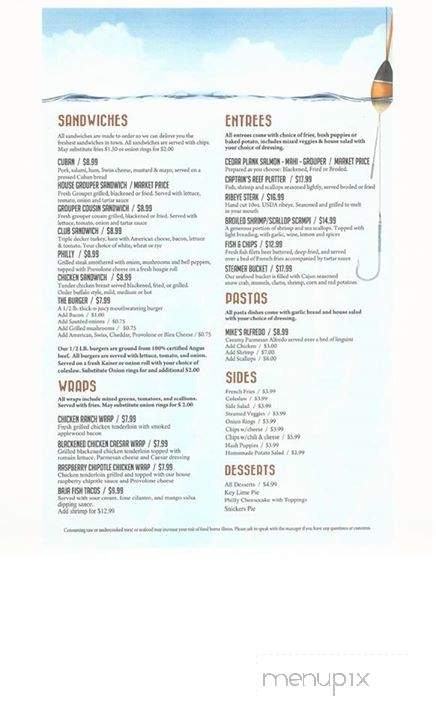 Mike's Dockside Bar & Grill - Hudson, FL menu_pic