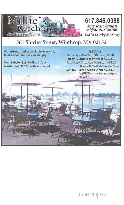 Millie's Kitchen - Winthrop, MA menu_pic