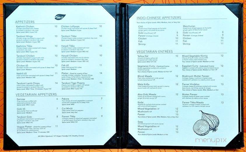 Mint Indian Restaurant - Jacksonville, FL menu_pic