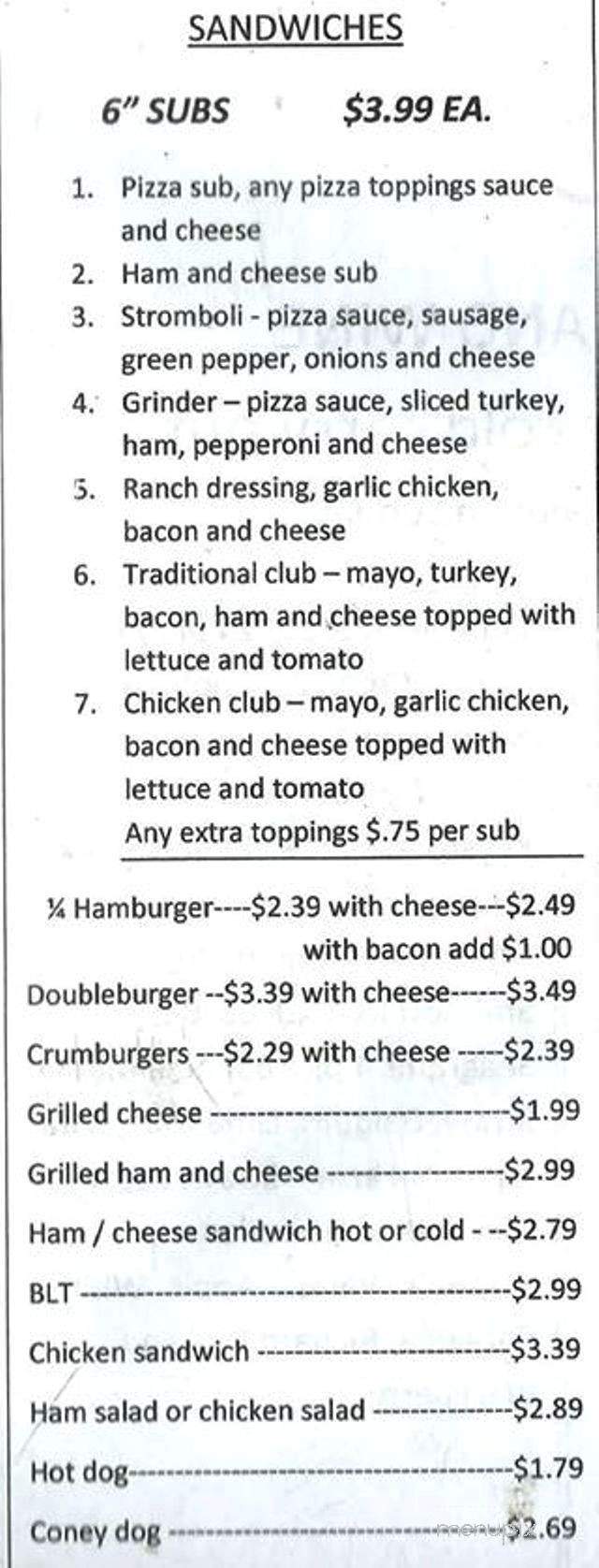 Modoc Food Market and Cafe - Modoc, IN menu_pic