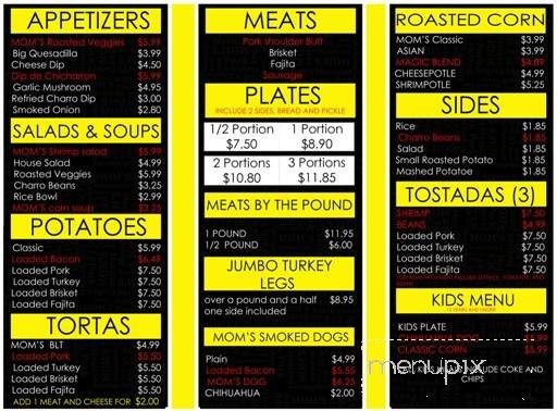 Mom's New Mexican Smokehouse - Mcallen, TX menu_pic
