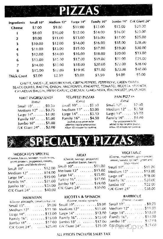 Moscato's Pizza - Genoa, IL menu_pic
