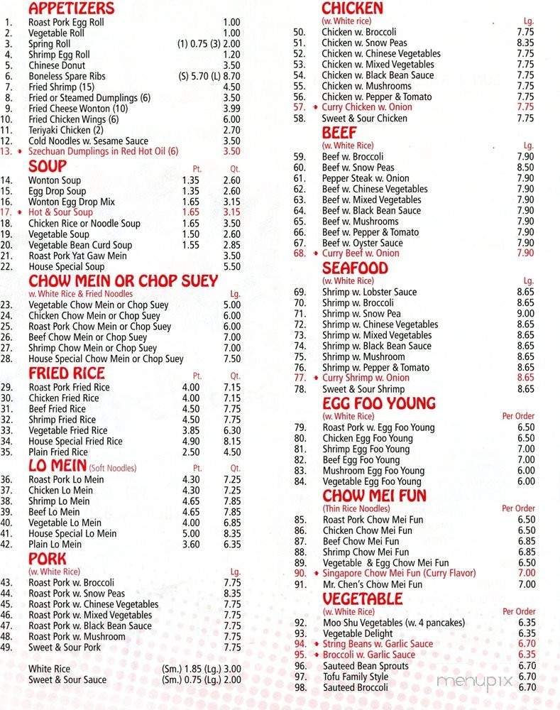 Mr. Chen - Pensacola, FL menu_pic