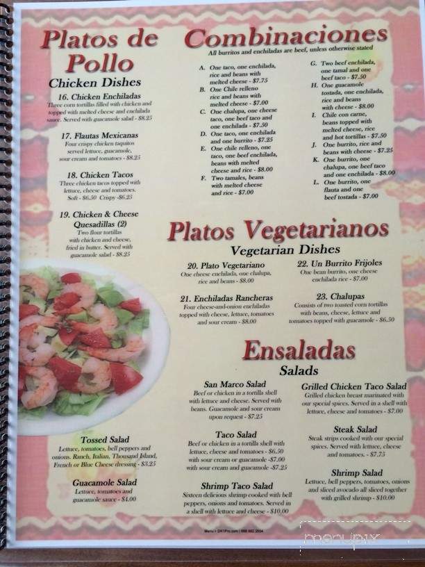 Mr. Taco Fresh Mexican Grill - Pensacola, FL menu_pic