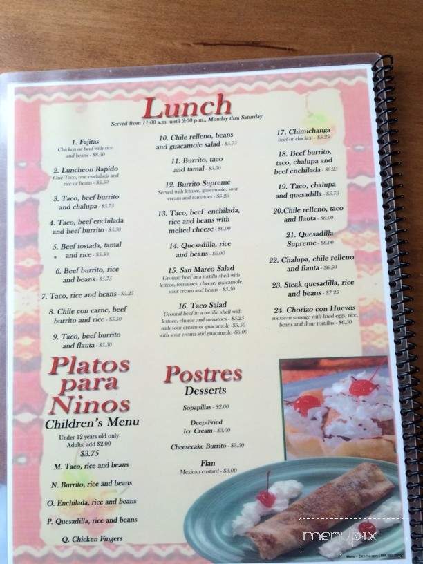 Mr. Taco Fresh Mexican Grill - Pensacola, FL menu_pic