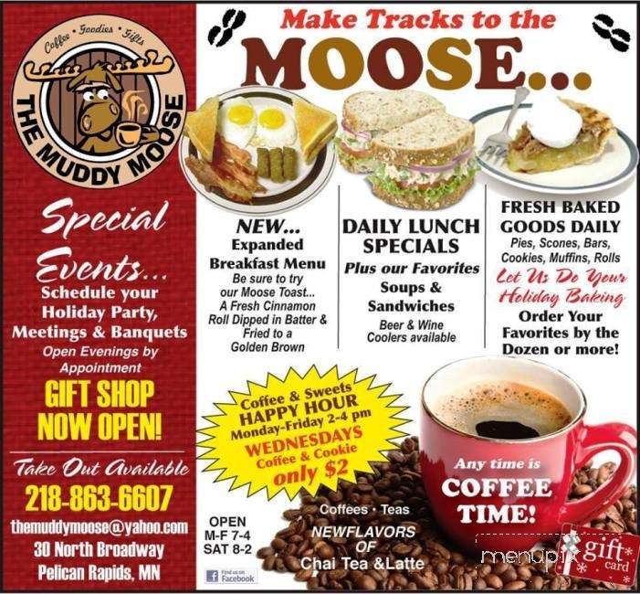 Muddy Moose - Pelican Rapids, MN menu_pic