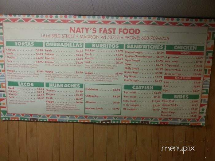 Fast food naty menu madison reviews