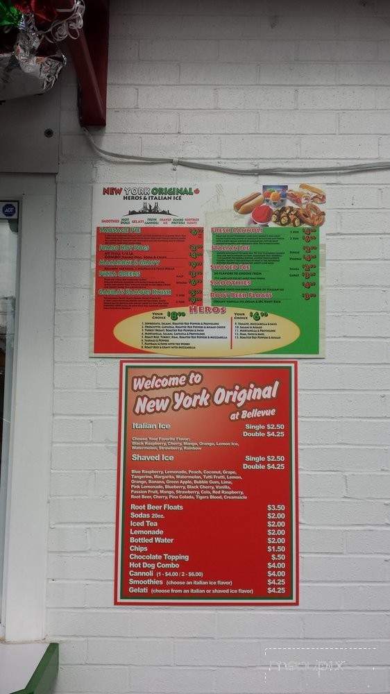 New York Original Heros and Italian Ice - Pittsburgh, PA menu_pic
