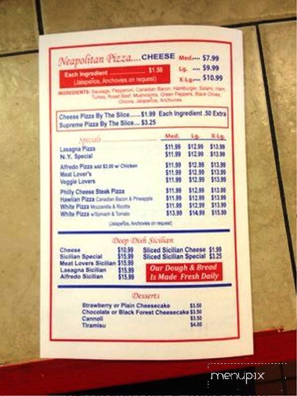 New York Pizza and Pasta - Benbrook, TX menu_pic