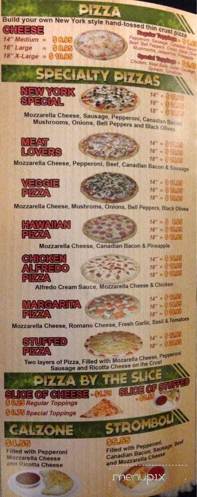 New York's Best Pizza - Arlington, TX menu_pic