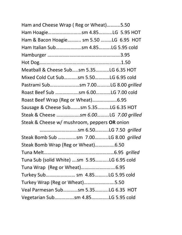 Newport House of Pizza - Newport, ME menu_pic