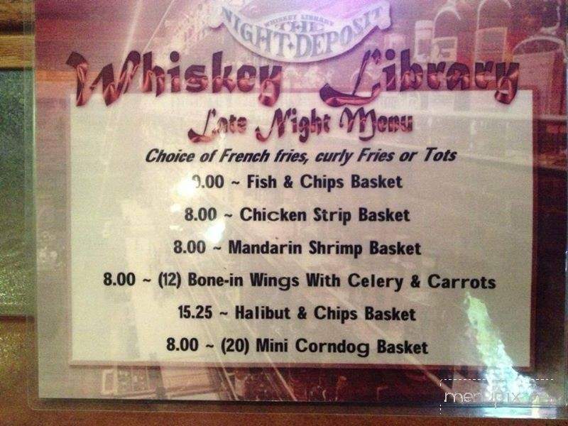 Night Deposit Whiskey Library - Salem, OR menu_pic