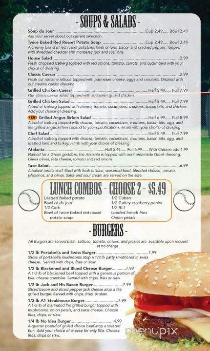 No Idea Sports Dining - Marietta, OH menu_pic