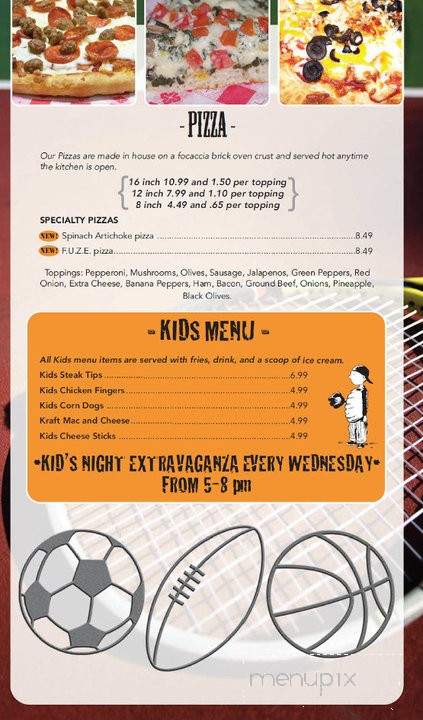 No Idea Sports Dining - Marietta, OH menu_pic