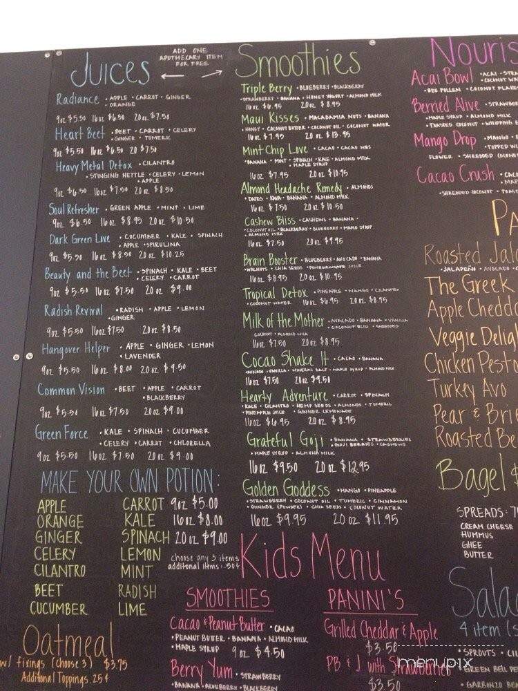 Nourish - Nevada City, CA menu_pic