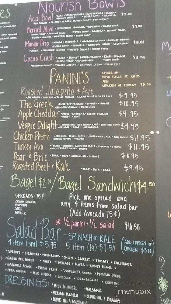 Nourish - Nevada City, CA menu_pic